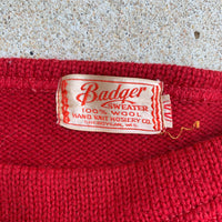 1940's Burgundy Letterman Grad Sweater Size 44