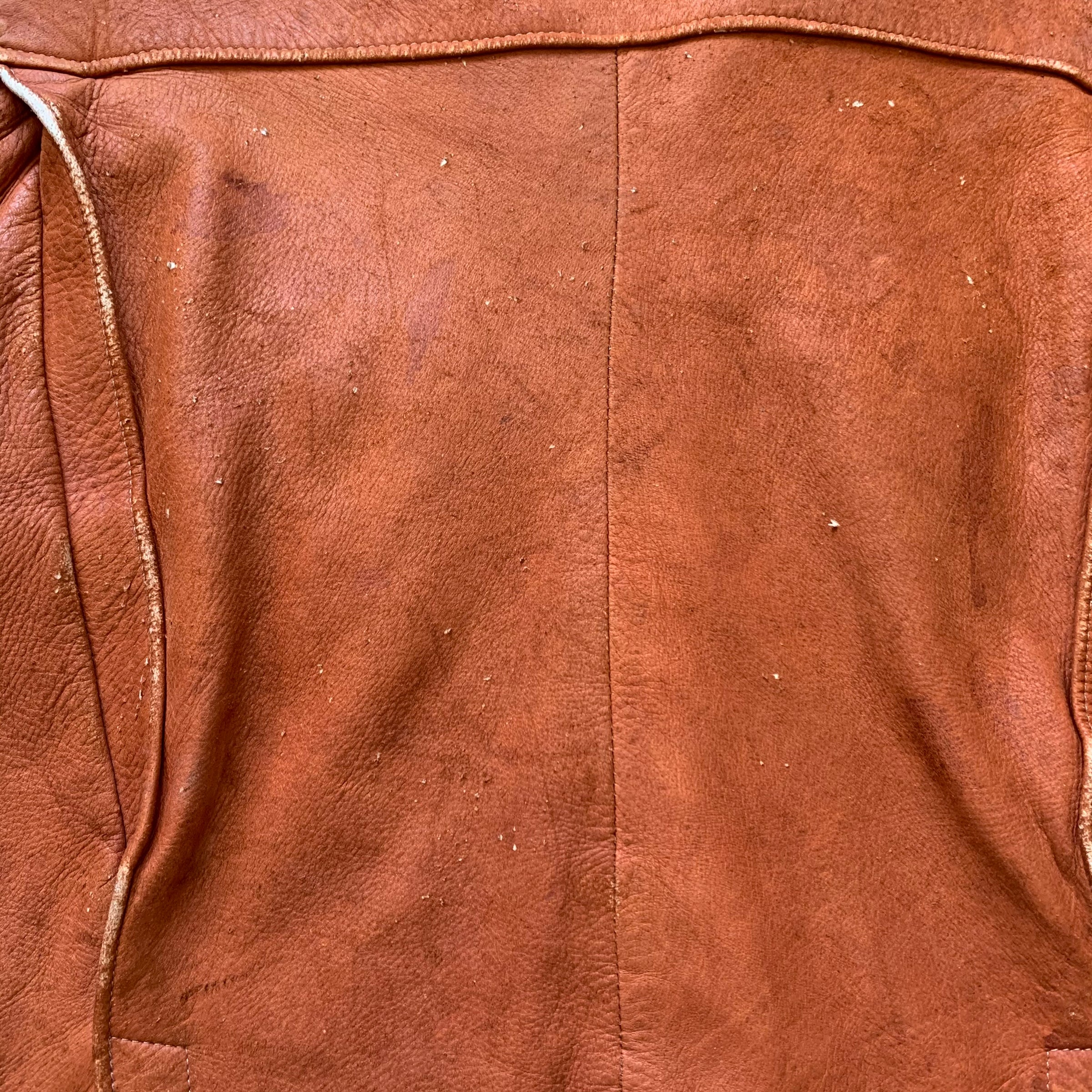 1940's/1950's Light Brown Worn Leather Jacket M/L