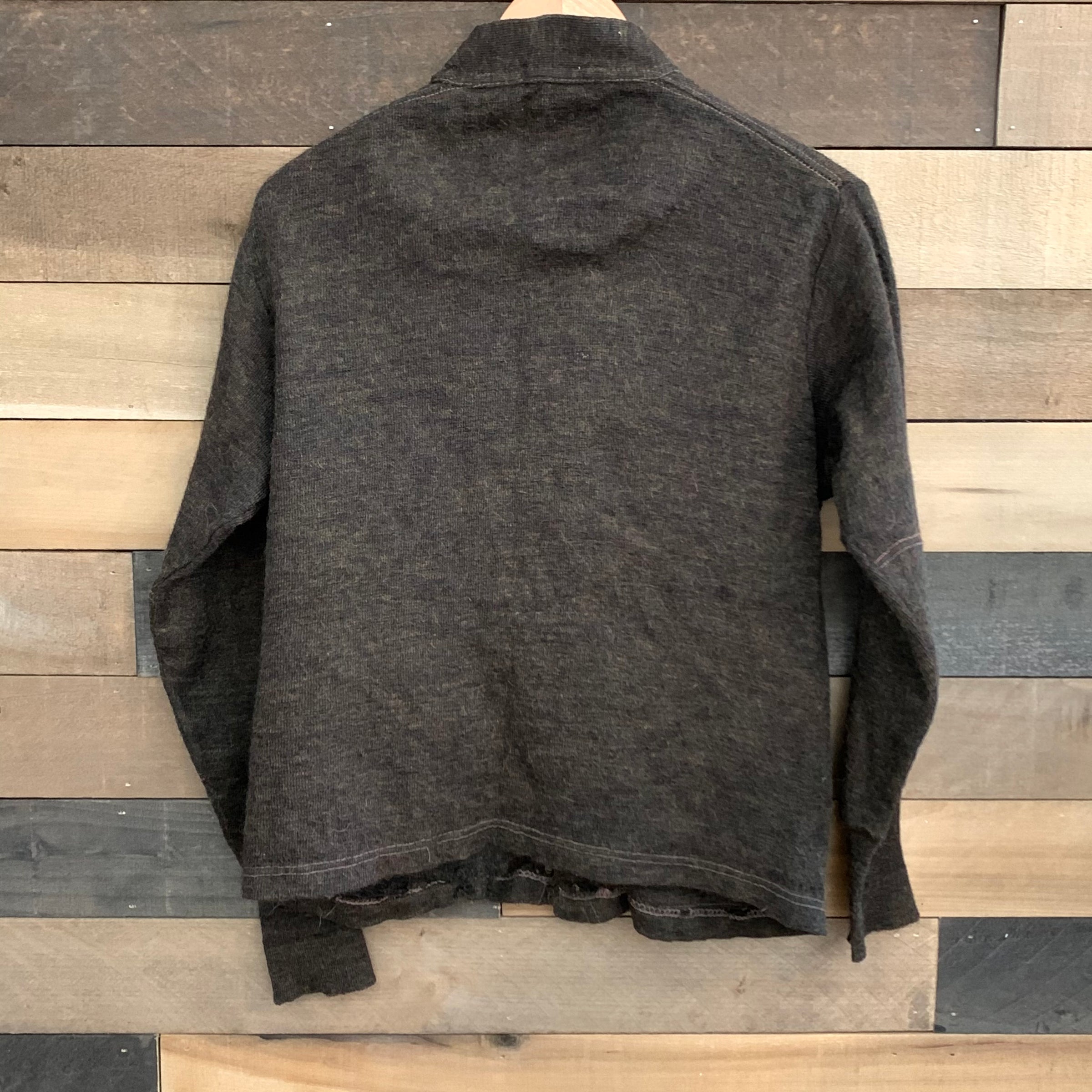 1920’s Heathered Wool Brown Work Cardigan Small