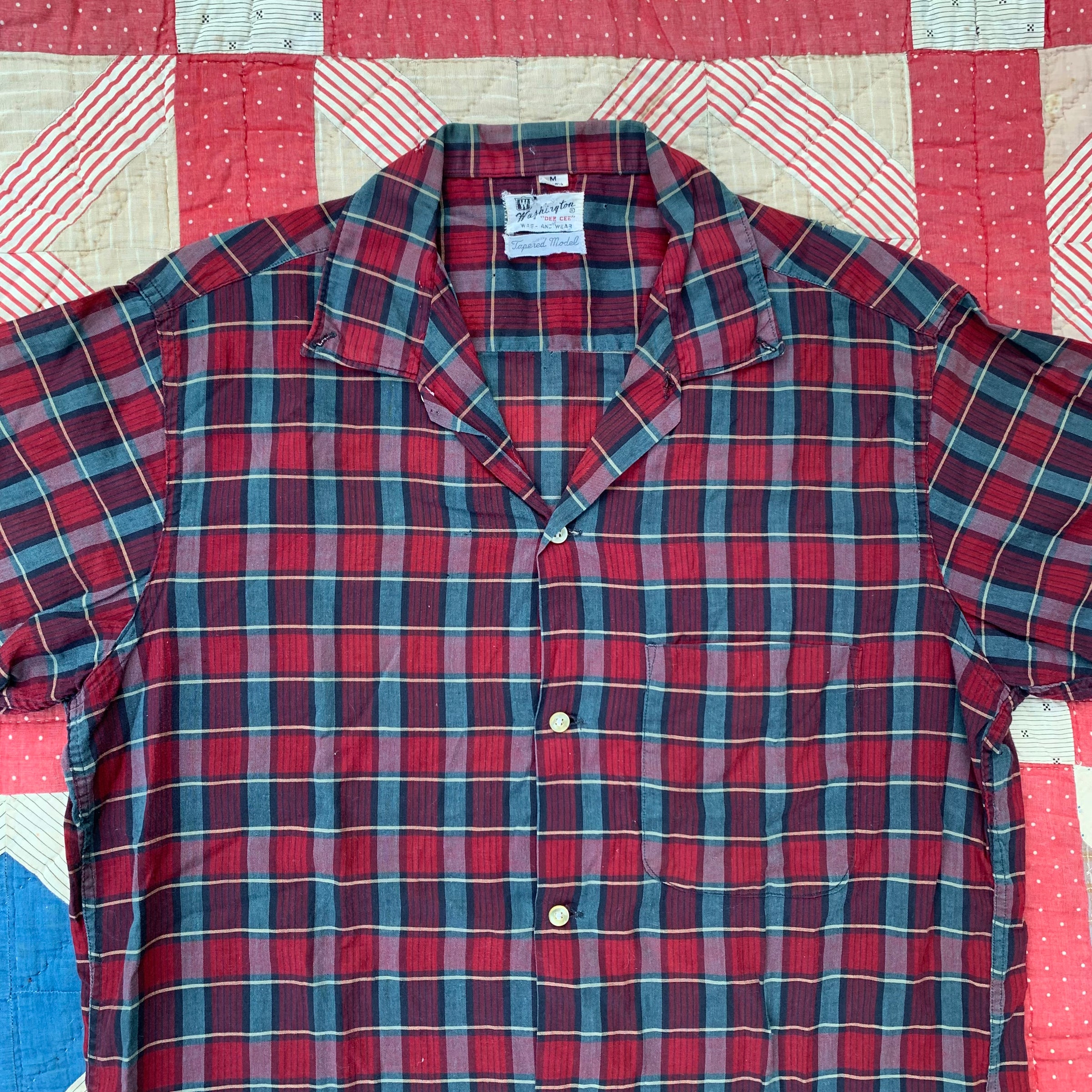 1960's Washington Dee Cee Short Sleeve Camp Collar Shirt Medium