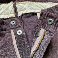 1930's/40's Cone Fabric Textured Brown Corduroy Pants 31" x 28"