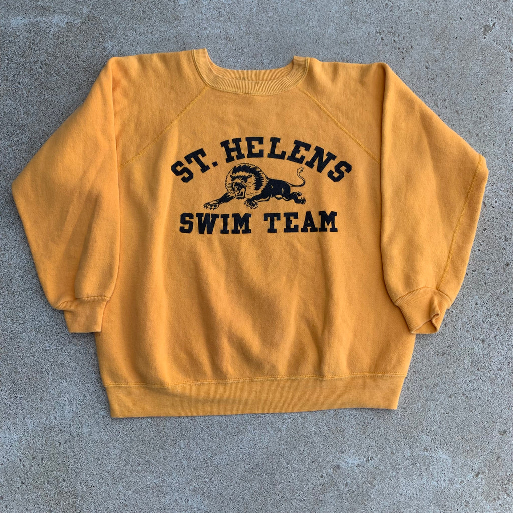 1950's Champion Running Man Flock Print Sweatshirt Large – Little Chum  Vintage