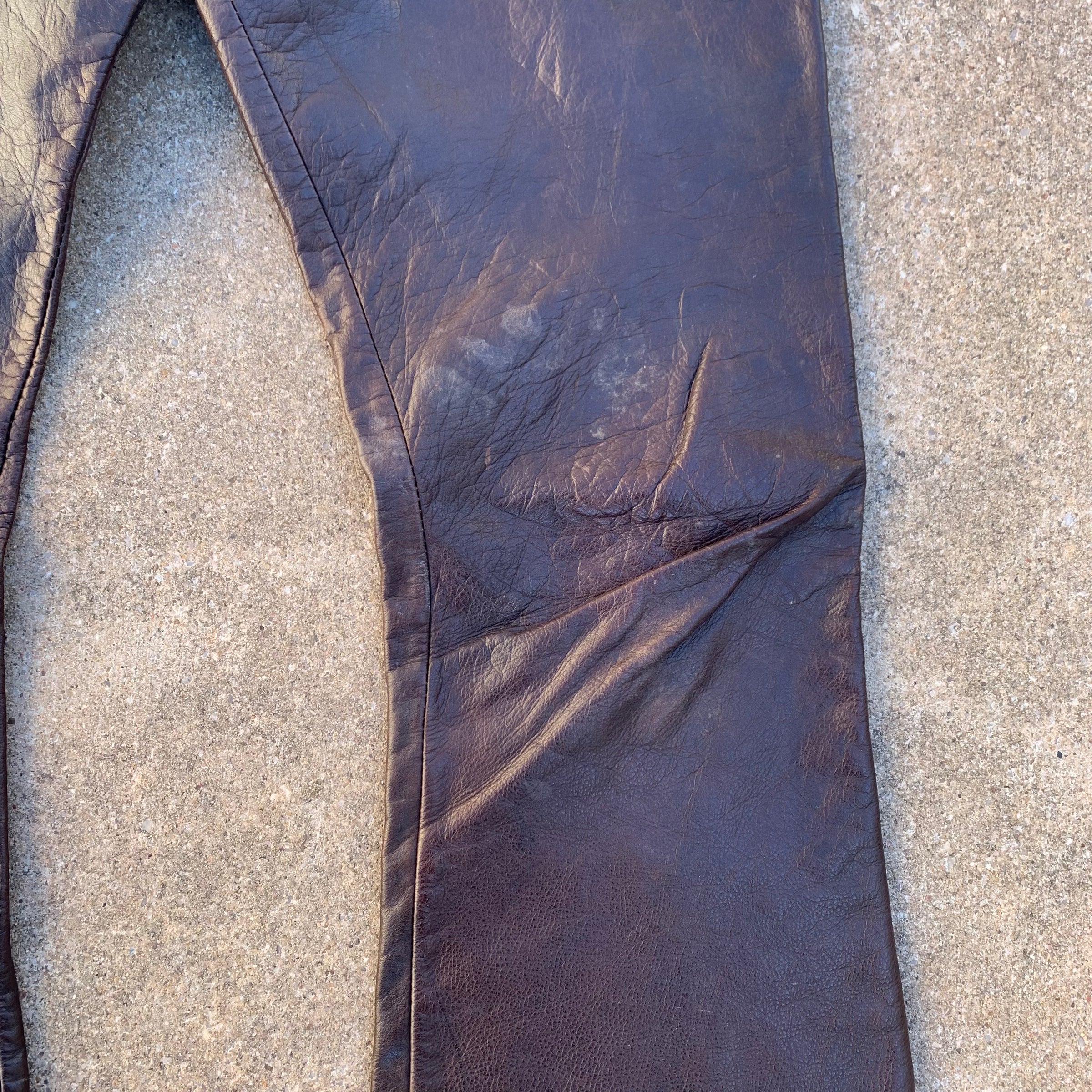 1960’s Santa Fe Leather Co Flares 31” x 32.5”