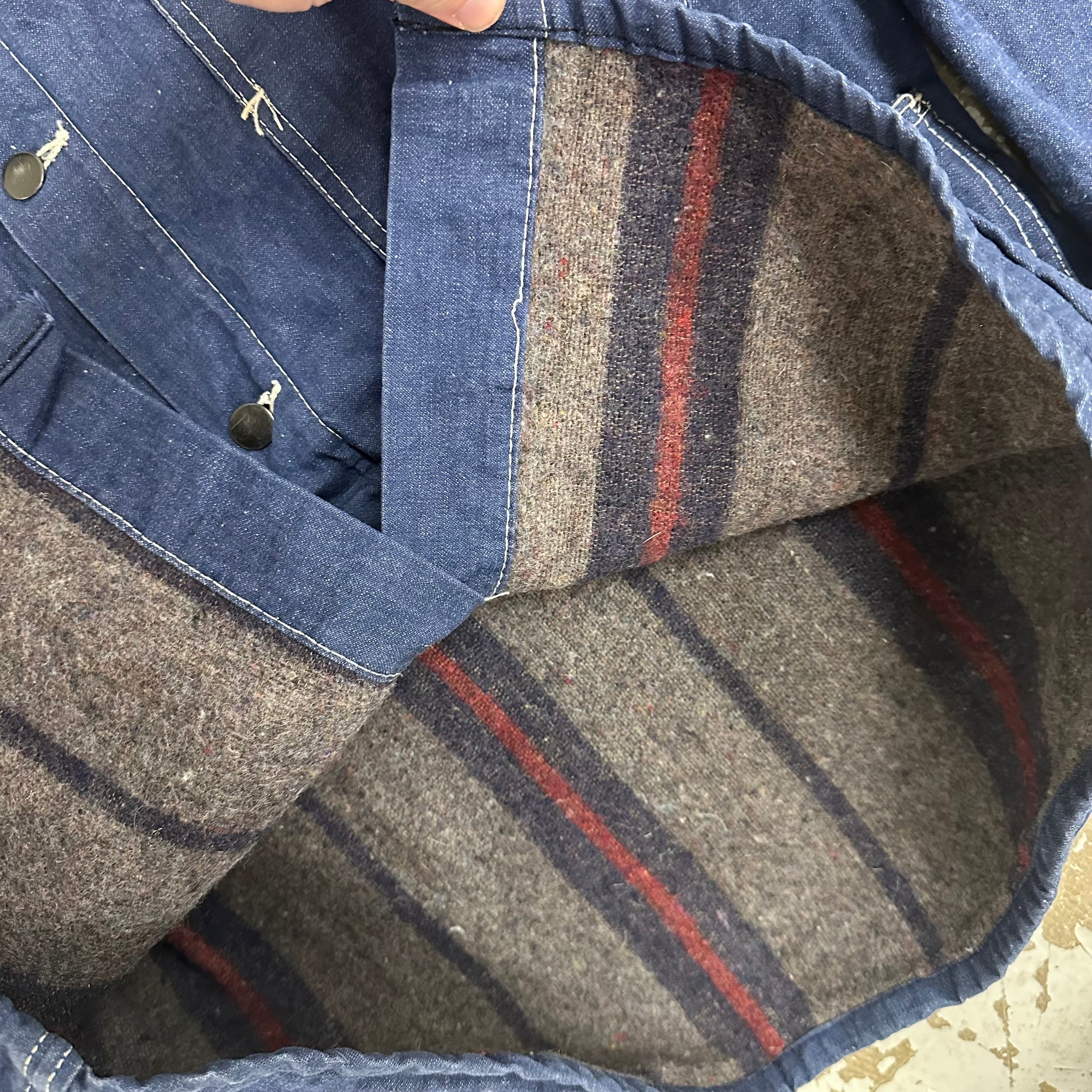1960’s Universal Overall Co Blanket Lined Denim Chore Jacket Size 40