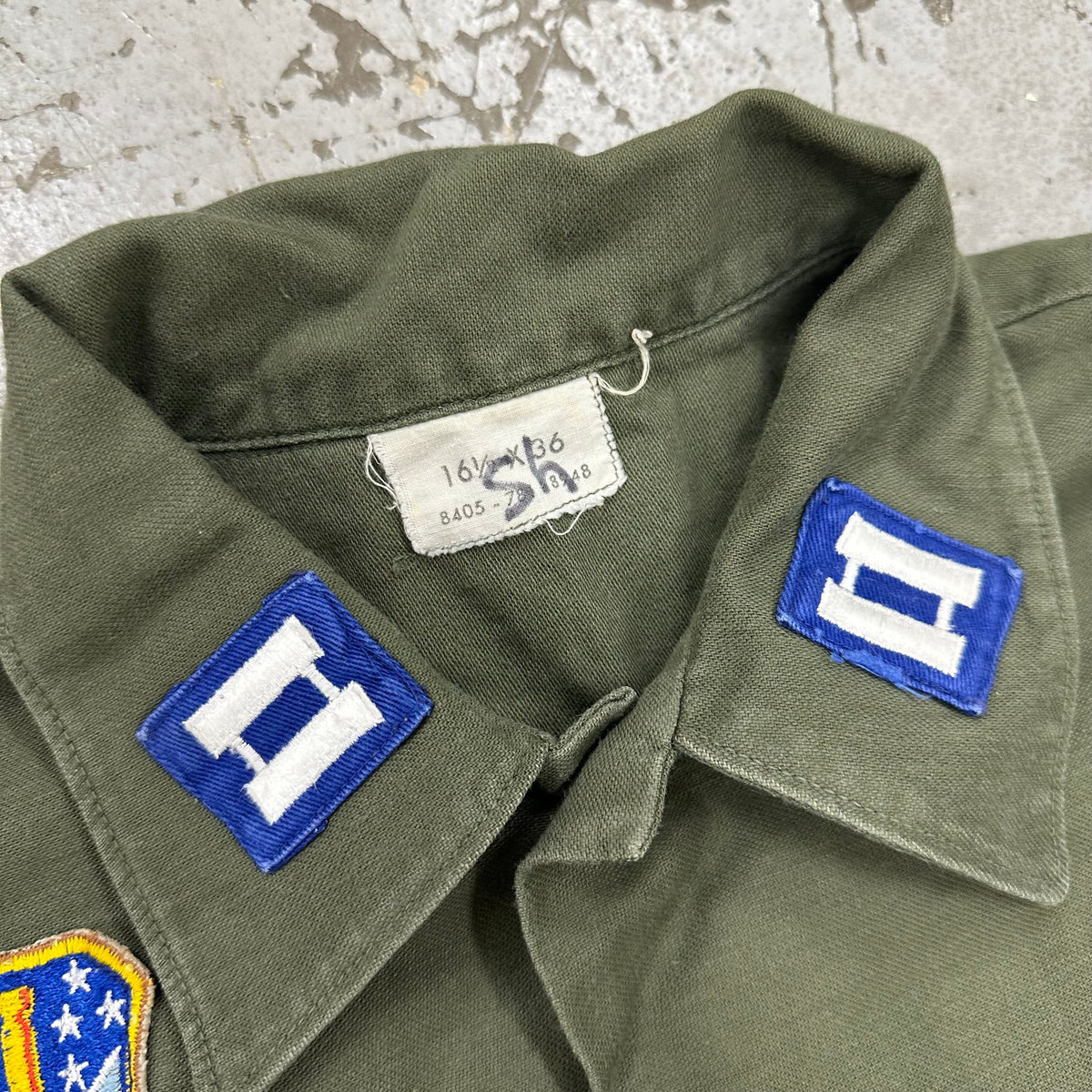 1960’s/70’s USAF 308th Strategic Missile Control Patched OG-107 Fatigue Shirt Large