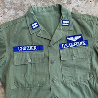 1960’s USAF Tailor Made Ripstop Fatigue Shirt 22.5” Chest