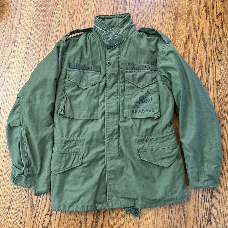 1970’s Mint US Navy Seabees M-65 Field Jacket Small Regular