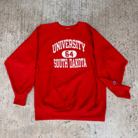 1990’s University of South Dakota Champion Reverse Weave Crewneck Sweatshirt XXL