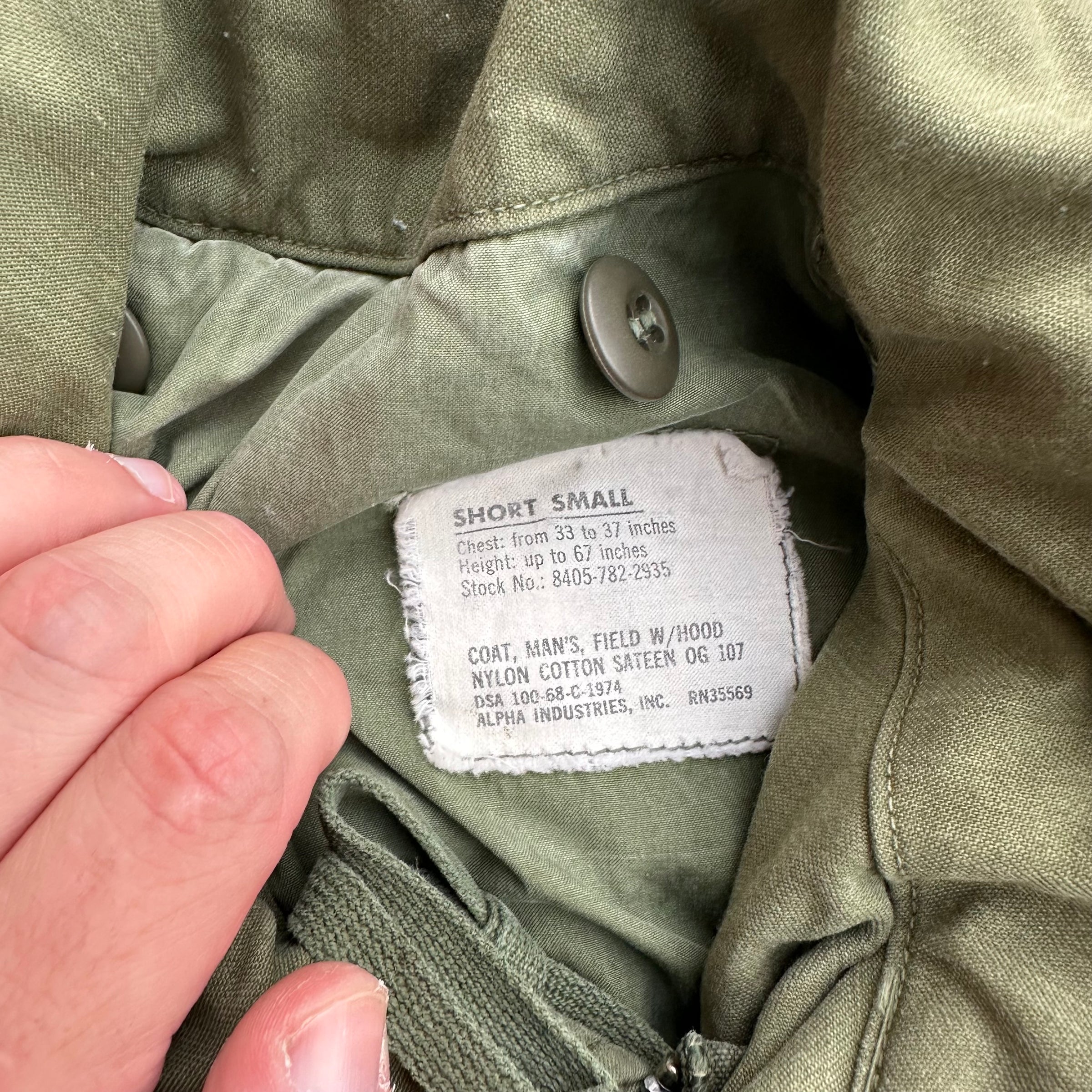 1960’s Second Pattern M-65 Field Jacket Small Short