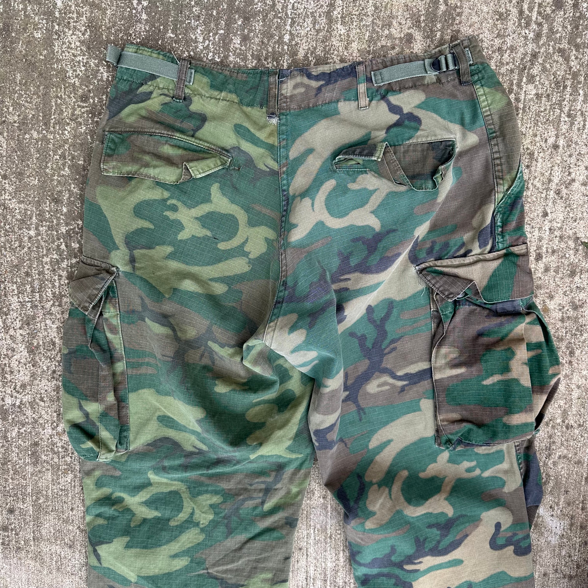 1970’s ERDL/Woodland Clown Camo RDF Jungle Pants Medium Long
