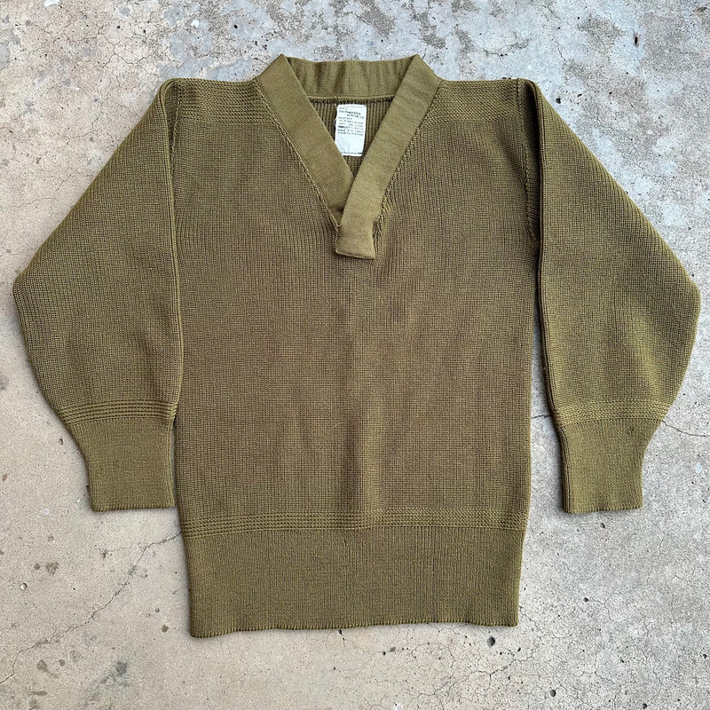 1940’s WWII Deadstock US Army V-Neck Sweater Size 42