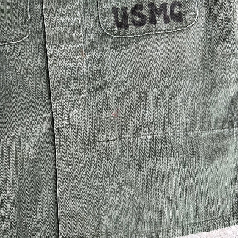 1950’s Short Sleeve USMC P-53 HBT Utility Jacket Medium