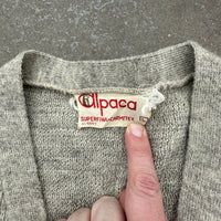 1970’s Superfine Alpaca Wool Cardigan Sweater Medium