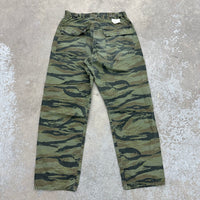 1970’s Civilian Ripstop Tiger Stripe Camo Fatigue Pants 30” Waist
