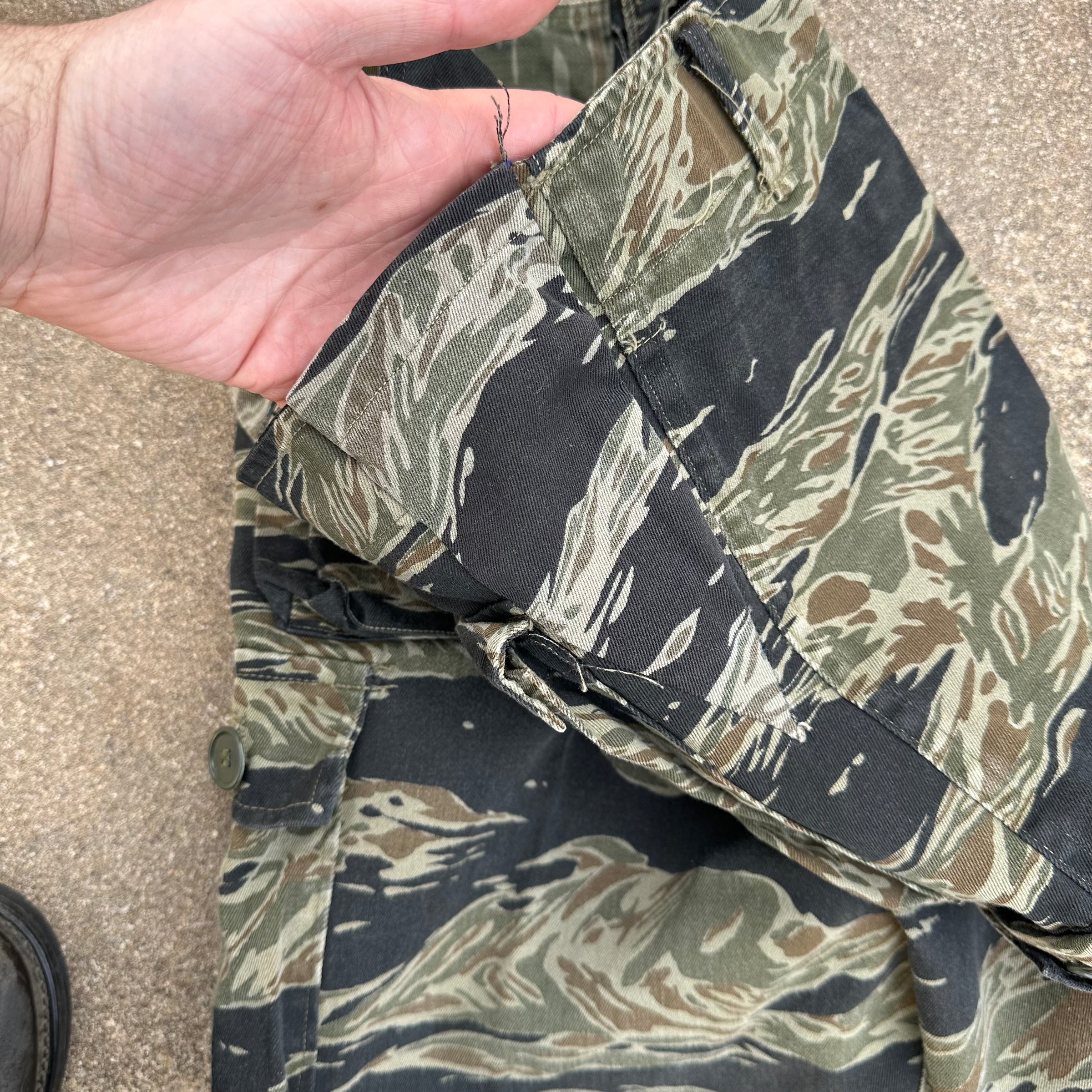 1960’s Vietnam War Silver Tiger Stripe Pants 32” Waist