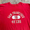 1980’s San Francisco 49’Ers Champion Cotton Football Jersey T-Shirt XL