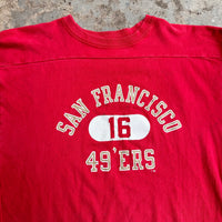 1980’s San Francisco 49’Ers Champion Cotton Football Jersey T-Shirt XL