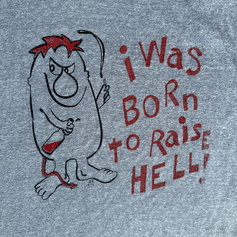 1970’s/80’s I Was Born To Raise Hell Longsleeve T-Shirt Large