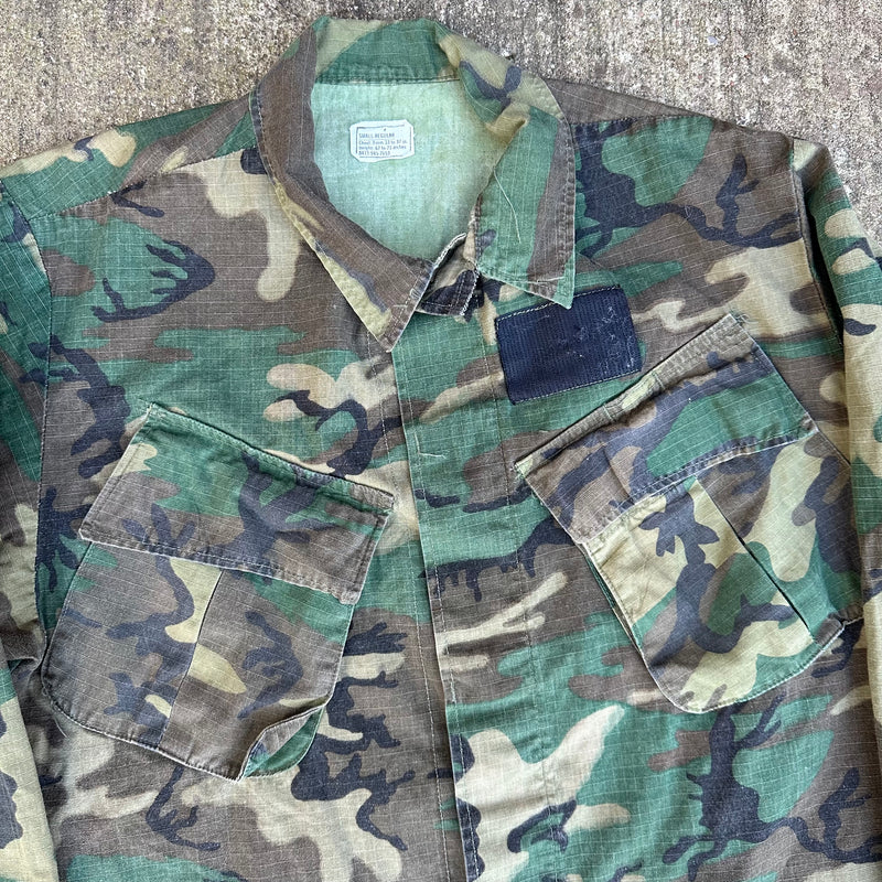 1960’s Vietnam War Brown Dom ERDL Camo Jungle Jacket Small Regular