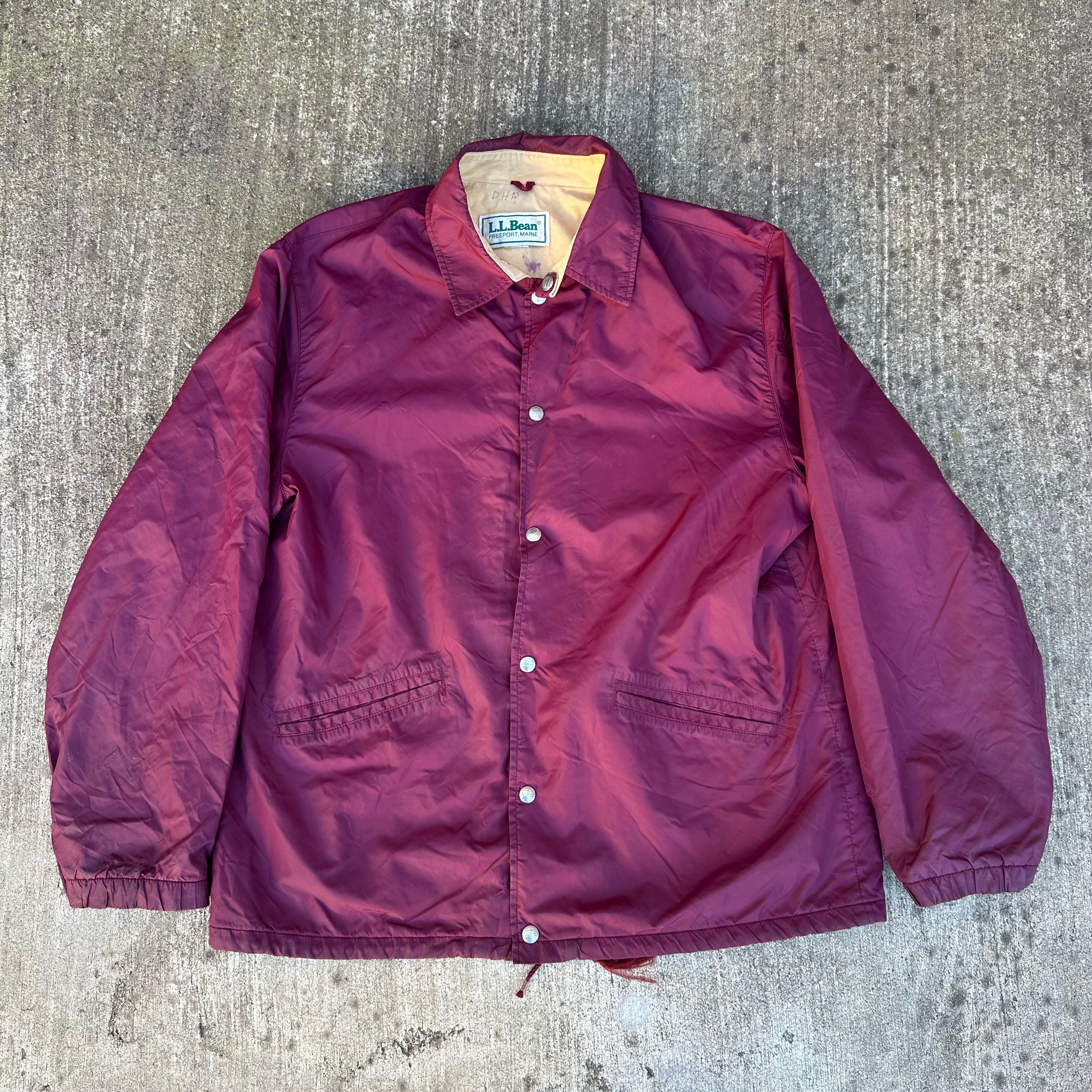 1980’s LL Bean Chamois Lined Nylon Coach Jacket Large