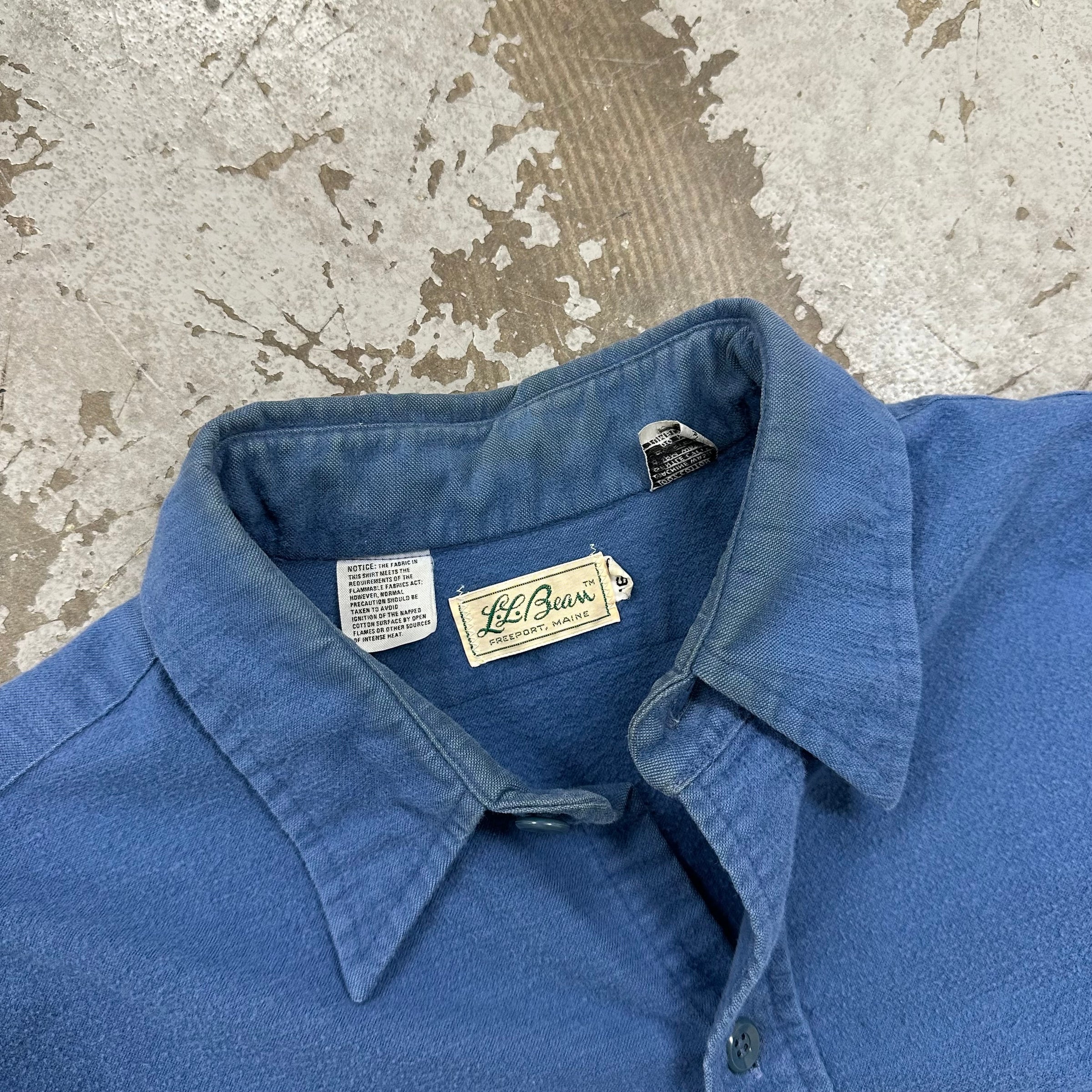 1960’s LL Bean Script Label Chamois Cotton Flannel Shirt Large