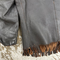 1950’s/60’s Midwestern Sport Togs Contrast Stitch Deerskin Leather Jacket Size 42