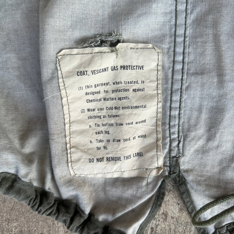 1960’s Vietnam War Vesicant Gas Protective Coat Small