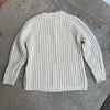 1980’s Trag Knitwear Cream Wool Fisherman Aran Sweater Medium
