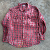 1950’s Thrashed Blue Bell Wrangler Cotton Flannel Shirt Large