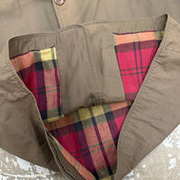 1990’s J Crew Plaid Lined Cotton Barn Coat Large