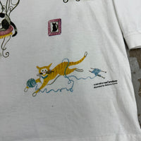 1990’s Relevant Products Home is Where The Cat Is Turtleneck Long Sleeve T-Shirt Large