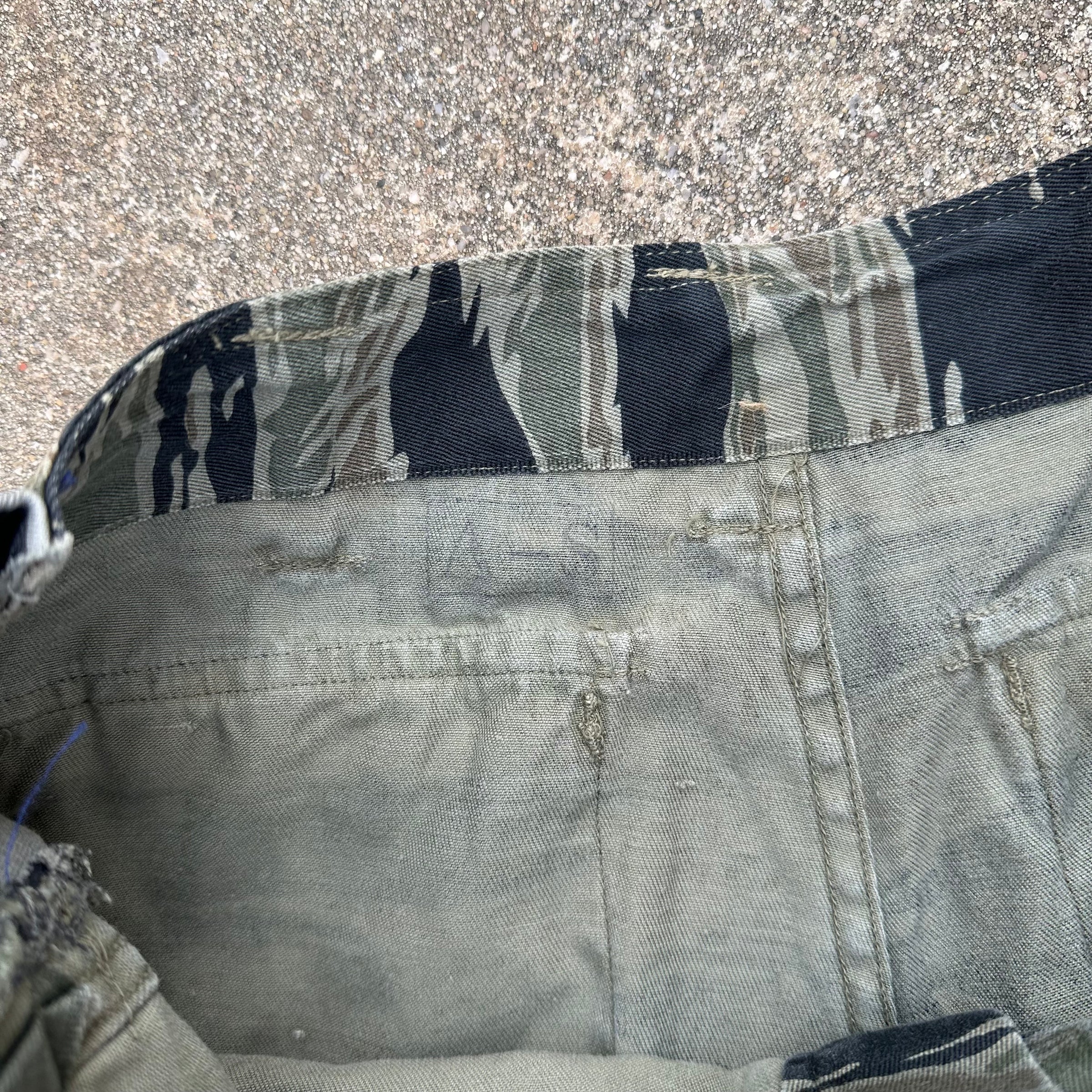 1960’s Vietnam War Silver Tiger Stripe Pants 32” Waist