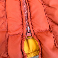 1970’s Eddie Bauer Orange Quilted Down Jacket Small