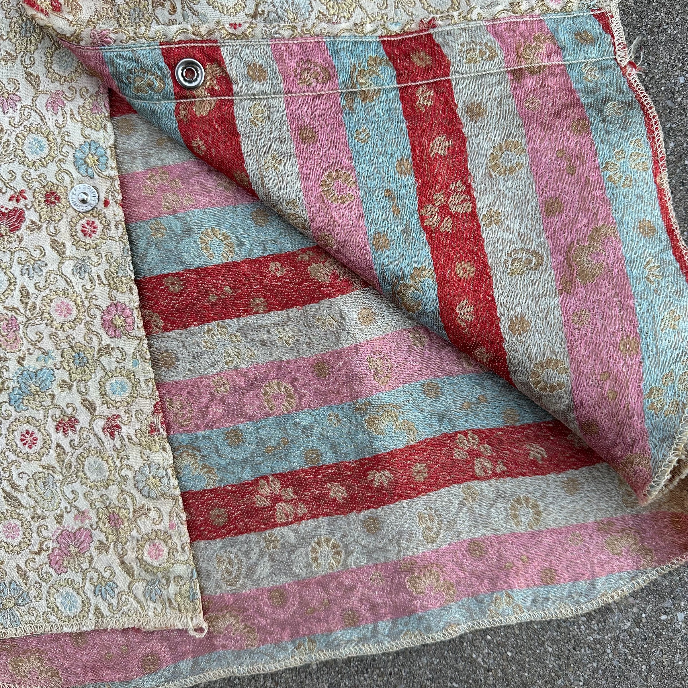 1950’s Tem-Tex Jacquard Brocade Satin Western Shirt