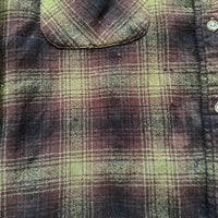 1960’s Levi’s Shadow Plaid Wool Flannel Shirt 23” Chest