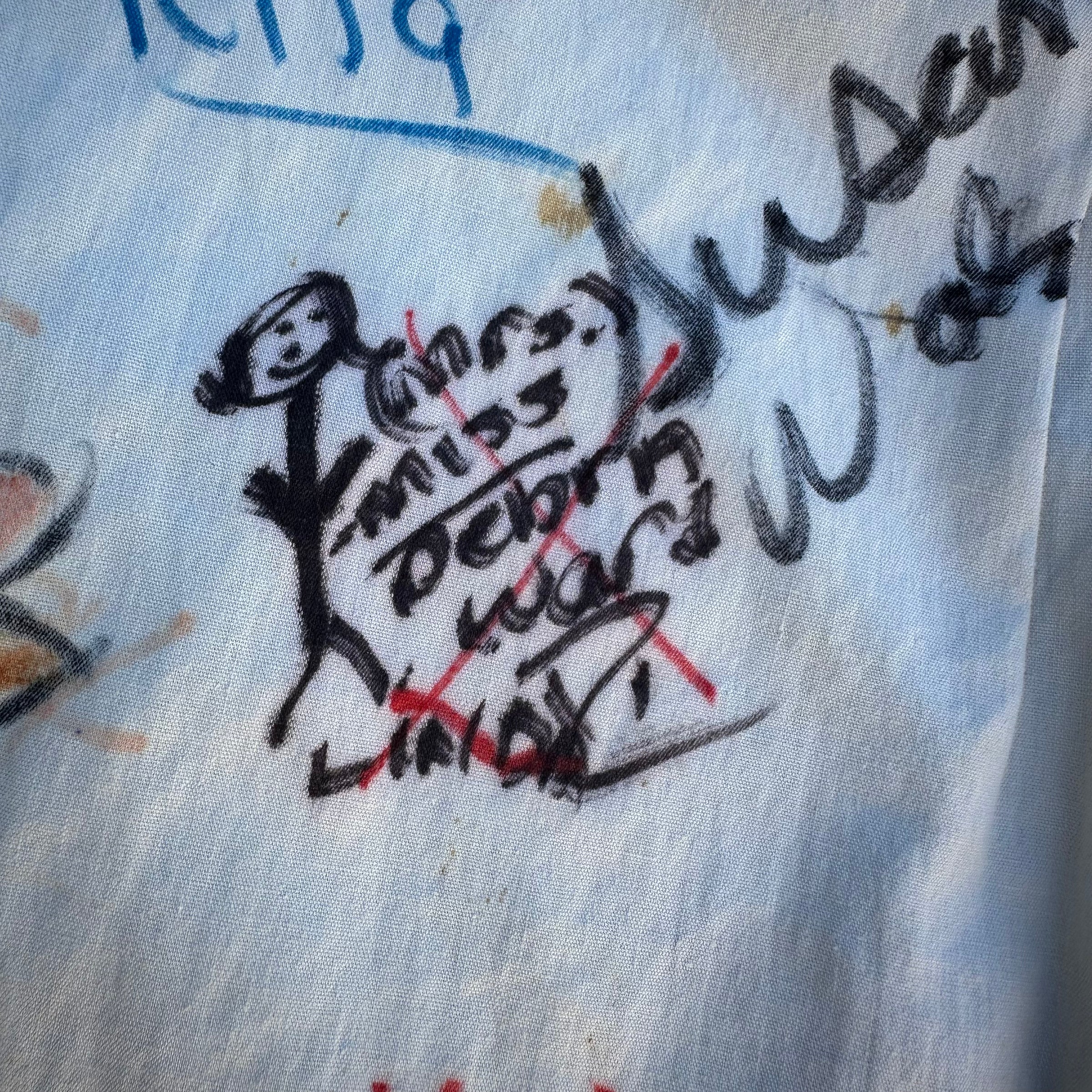 1960’s/70’s Tom Sawyer Signature/End of School Year Loop Collar Shirt XS
