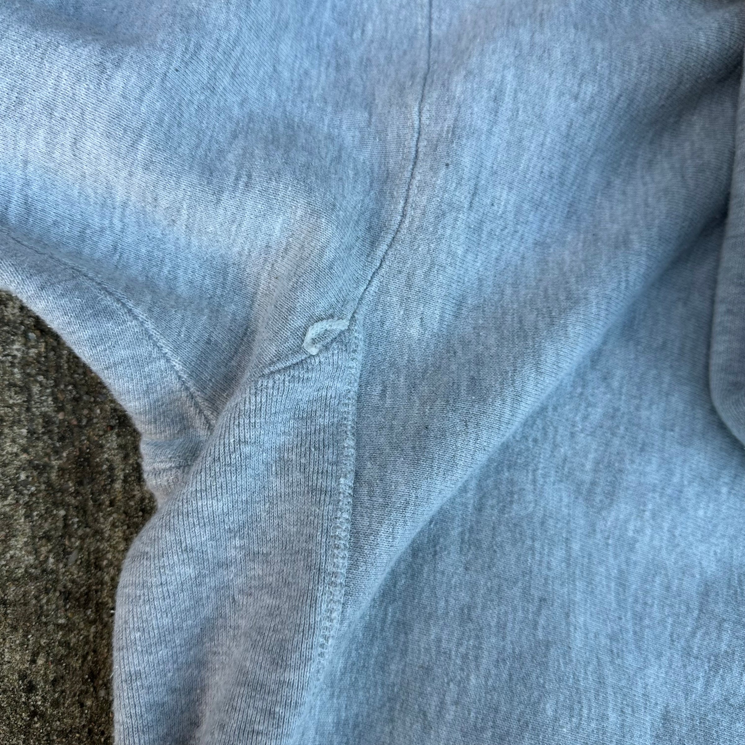 1980’s Blank Gray Champion Reverse Weave Hooded Sweatshirt XL