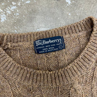 1990’s Burberry’s Wool Cable Knit Sweater Large