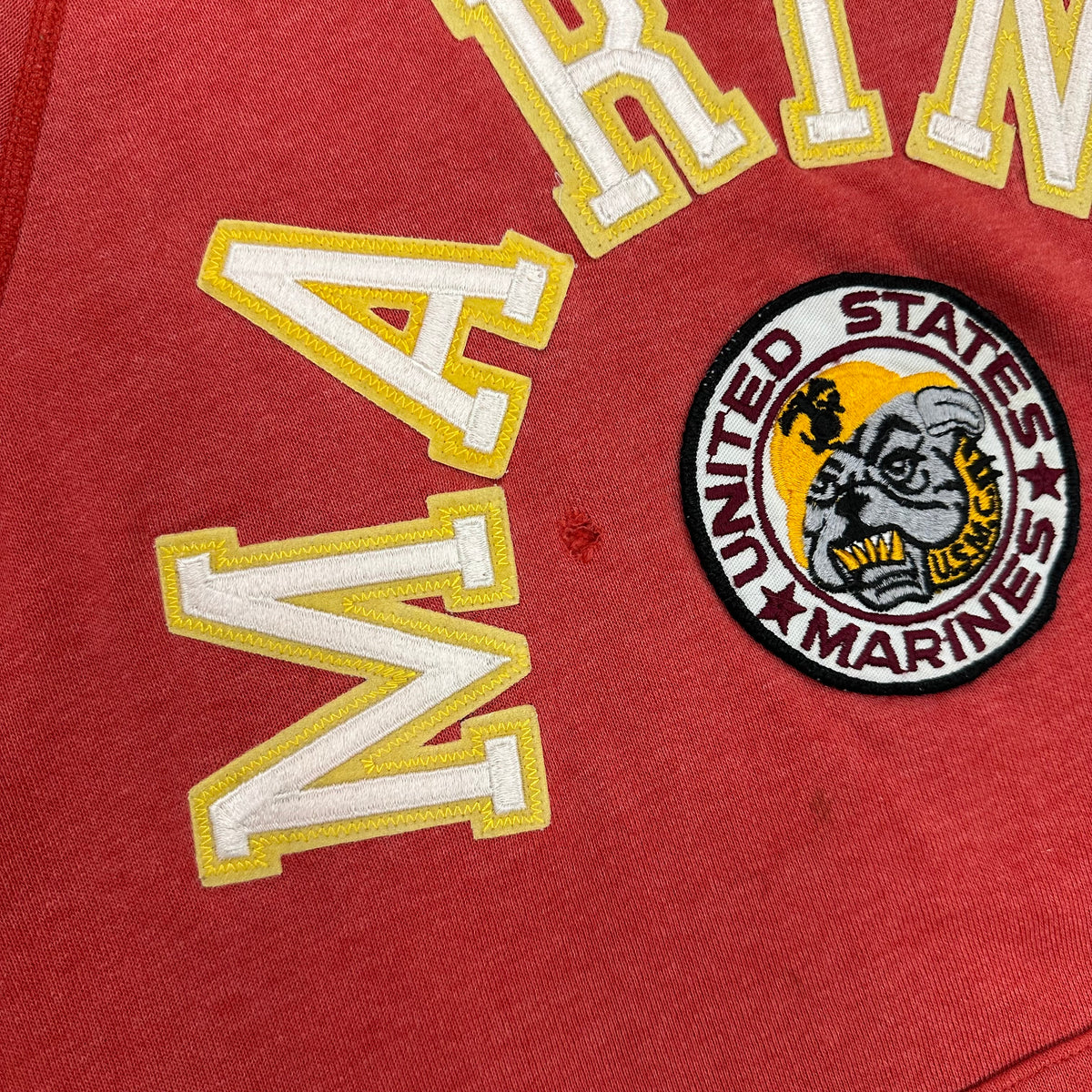 1980’s Champion Patched Marines Hooded Sweatshirt Medium