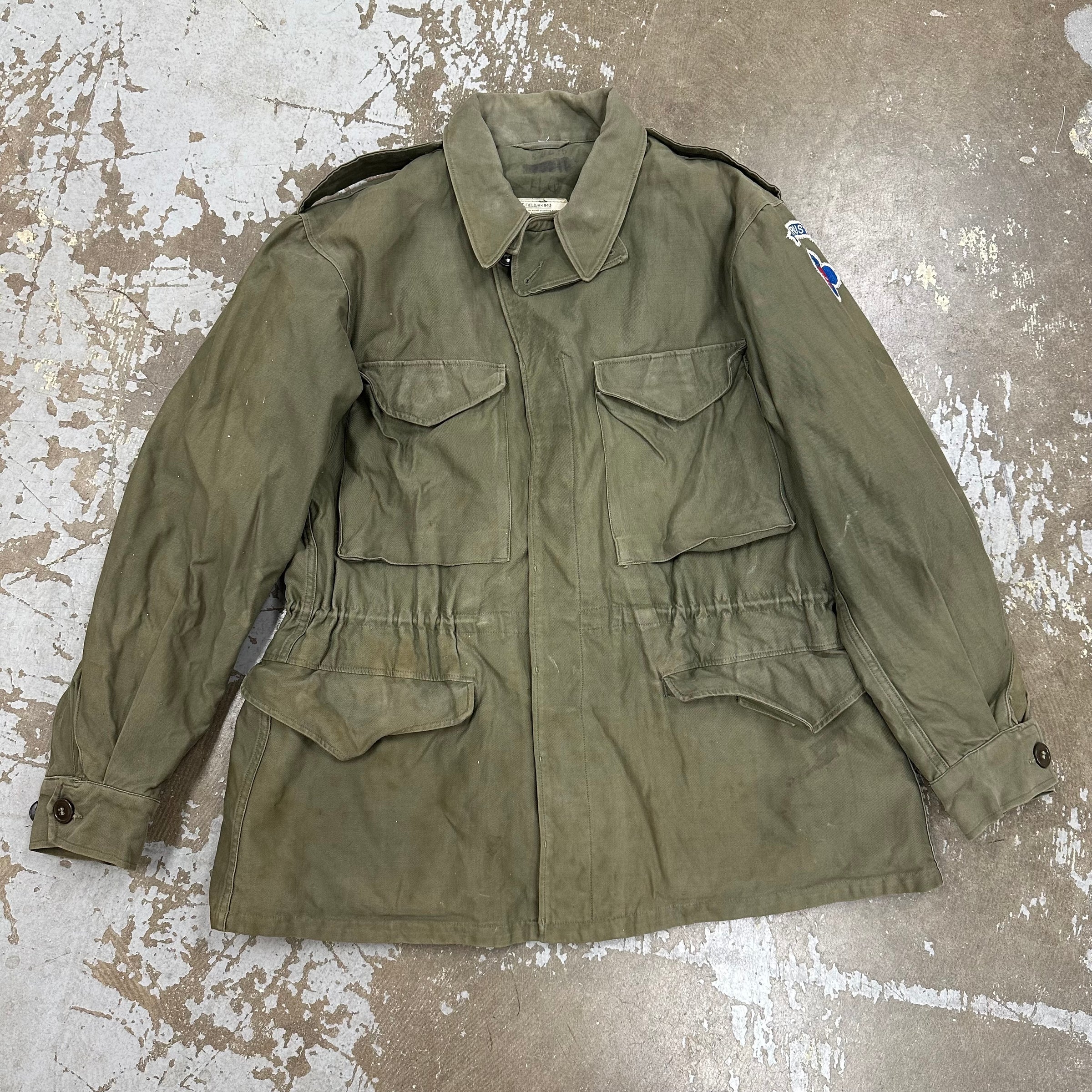 1940’s Patched M-43 Field Jacket Size 38R