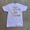 1970’s “Save the Earth!!” Hand-Drawn T-Shirt Small