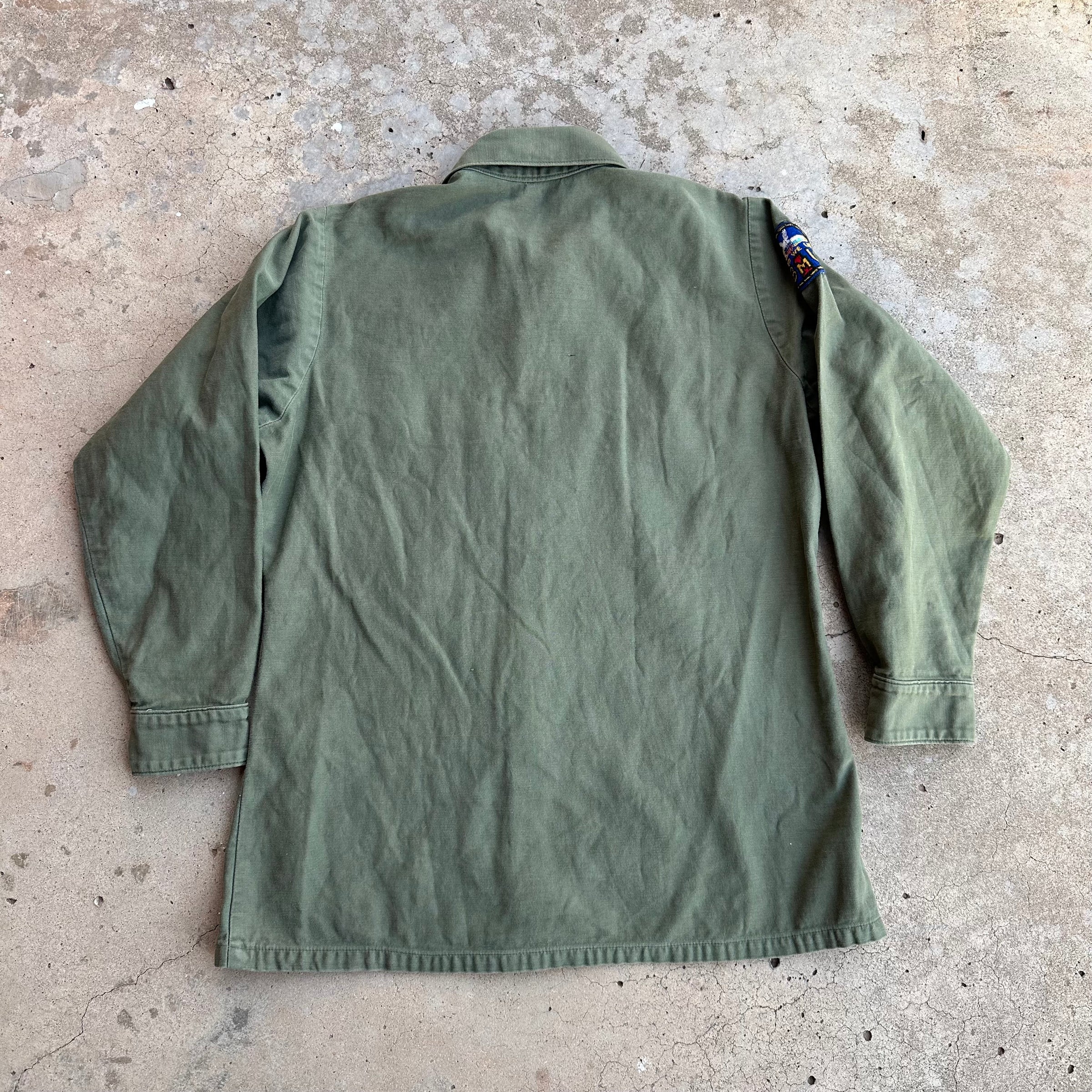 1970’s US Navy NBG Beachmaster Unit 1 Patched Fatigue Shirt