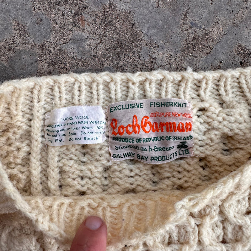 1960’s Irish Fisherman Cable Knit Aran Sweater