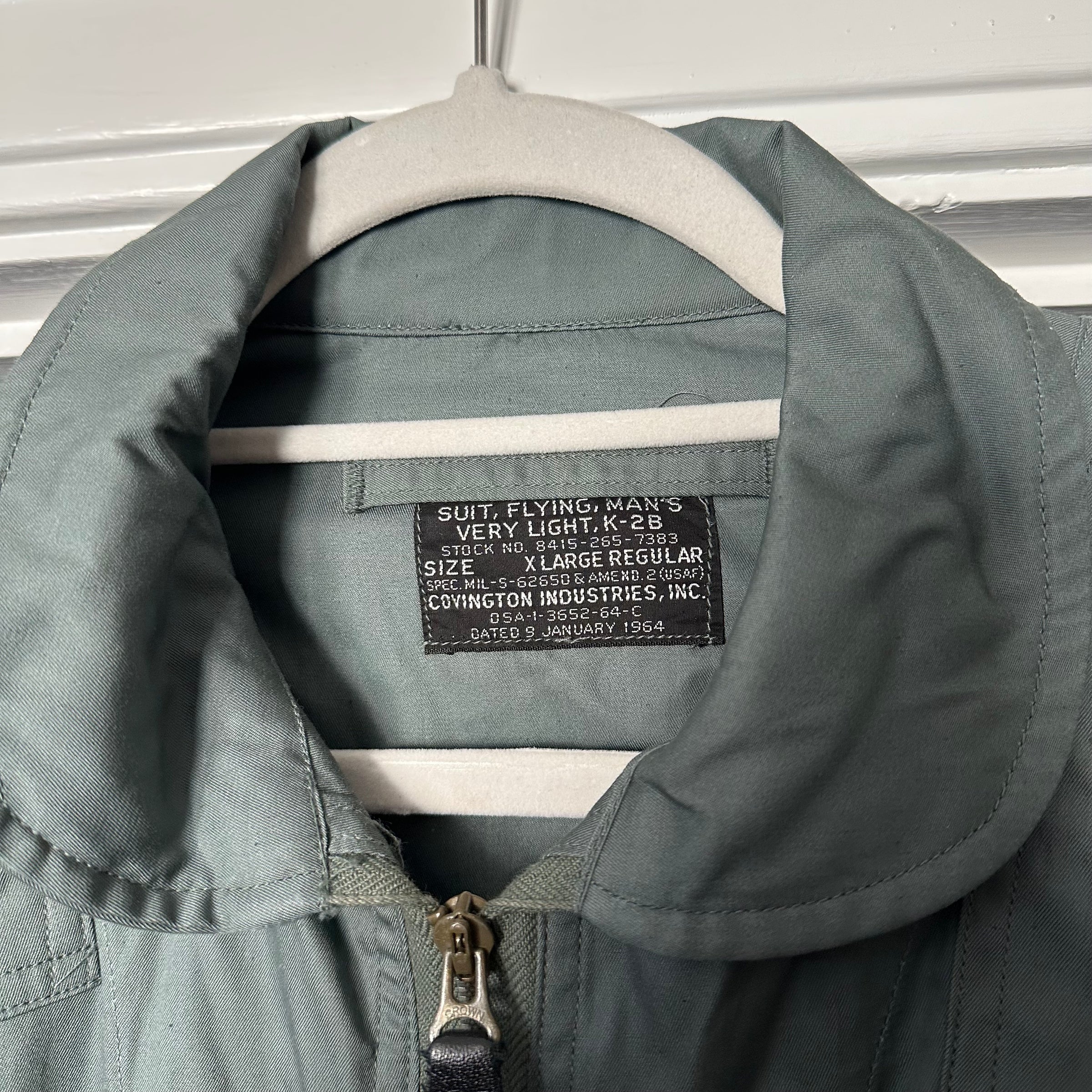 1960’s Deadstock K-2B Very Light Flight Suit XL Regular