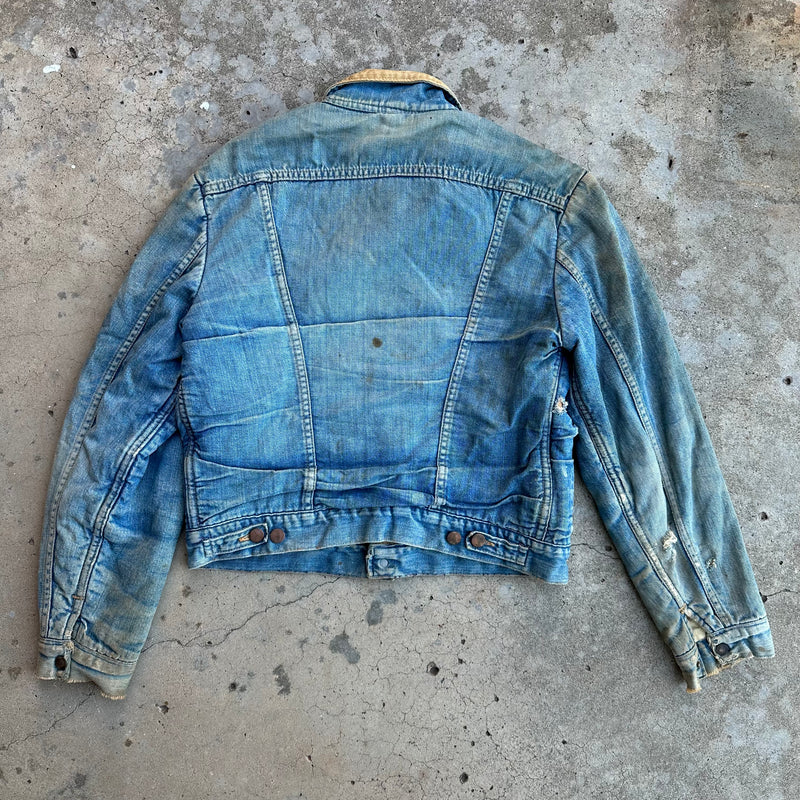 1960’s Maverick Blue Bell Sherpa Lined Denim Jacket Size 40