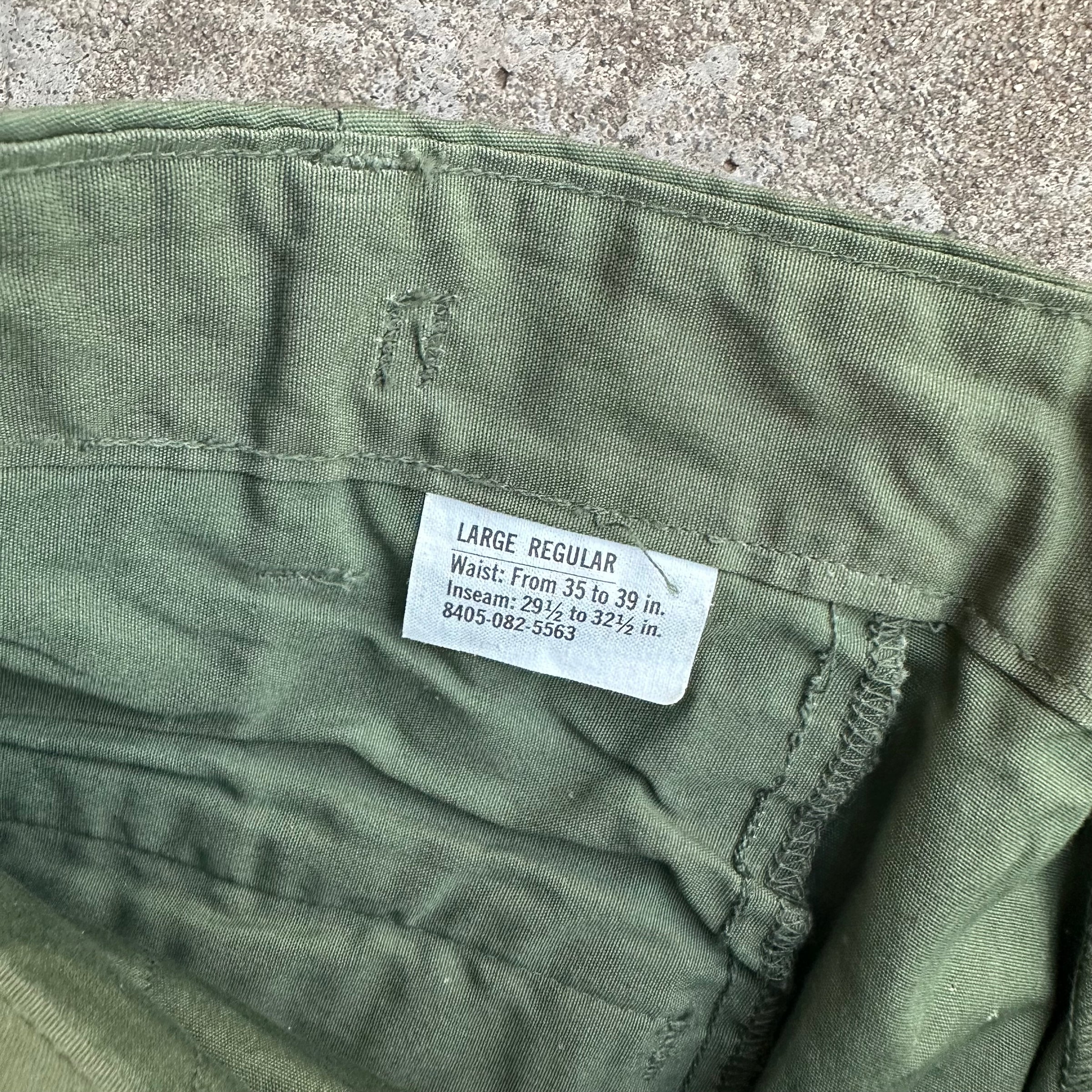 1960’s Deadstock Vietnam War Poplin Jungle Pants Large Regular