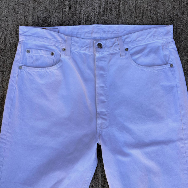 1990’s Levi’s 501 White Denim Jeans 37” x 32”