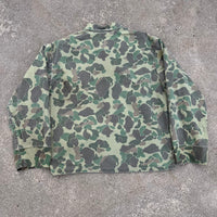 1960’s Kamo Brand 13 Star Button Duck Hunter Camo Shirt 23.5” Chest