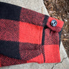 1970’s Buffalo Plaid Wool CPO Flannel Jacket L/XL