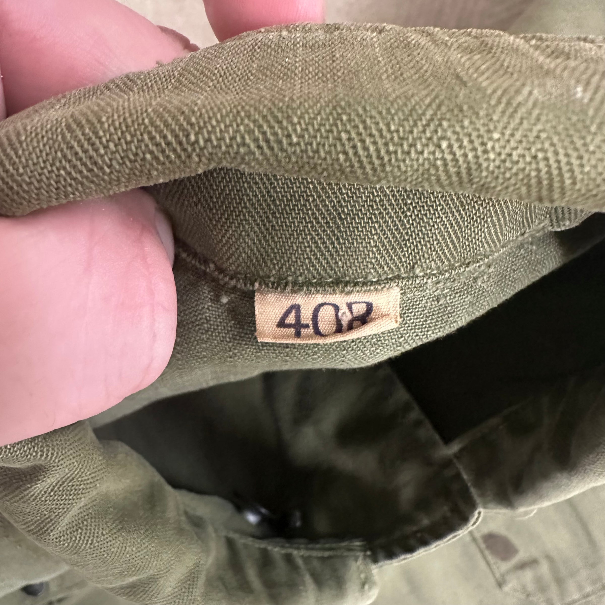 1940’s Thrashed WWII US Army HBT Shirt Size 40R